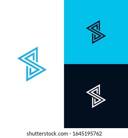 letter s masculine design logo vector icon