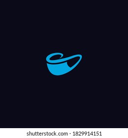 Letter S mask logo design vector illustration, covid 19