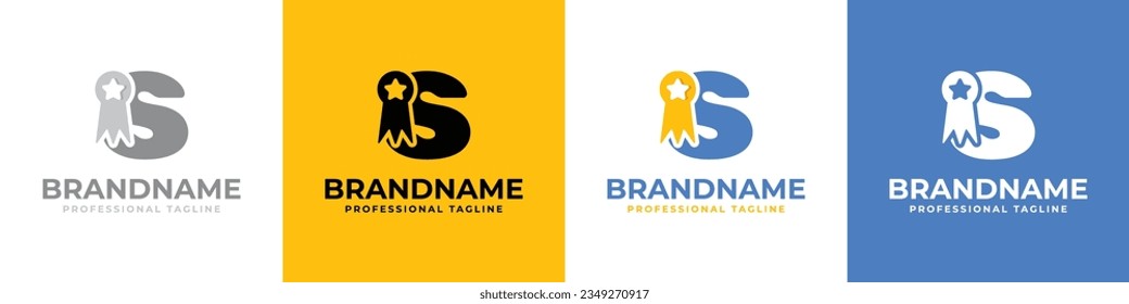 Letter S Medallion Logo, suitable for business related to medal, victory, champ with S initial.