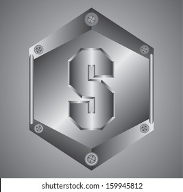 letter S in metal