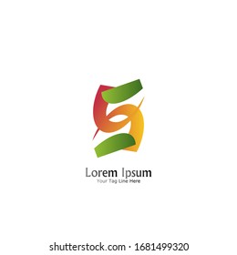 "letra S". Diseño minimalista, sencillo, digital y moderno de logotipos.
