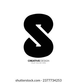 Letter S modern bold shape creative stylish monogram logo