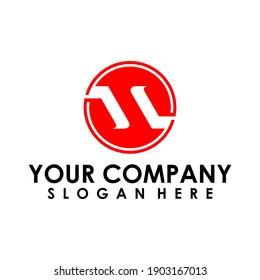 Letter S. Modern. Circle design concept