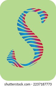 Letra S Vector de diseño moderno Resumen Ilustrador de arte
