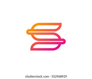 Letter S Modern Line Logo Design Element