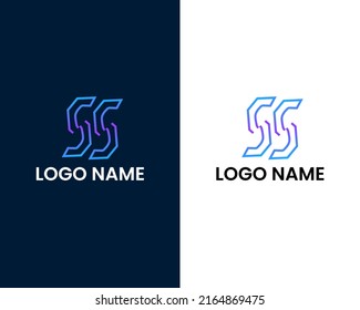 letter s and s modern logo design template