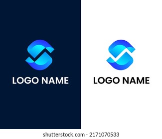 letter s modern logo design template