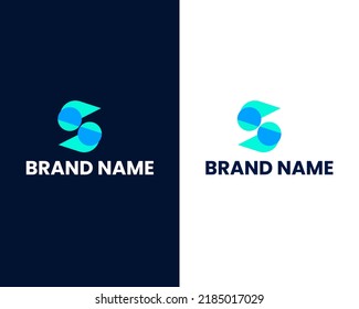 plantilla de diseño de logotipo moderno de letra s