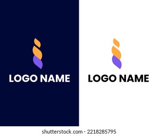plantilla de diseño de logotipo moderno para letras s e i