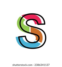 Letter S modern logo design, Abstract Letters Logo Monogram Vector Logo Design Template Element Usable for your Business, design, and etc