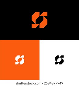 LETTER S MODERN LOGO DESIGN TEMPLATE B