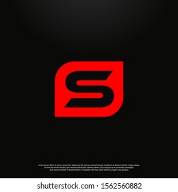 Letter S modern Logo icon monogram design. Vector graphic design template element. black background.