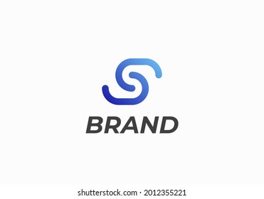 Letter S Modern negative space Logo Template Vector. S monogram logo vector. S symbol vector.
