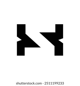 Letra S monograma de espacio negativo moderno nuevo logotipo