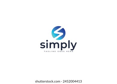 Letter S modernes einfaches Minimallogo