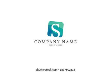 letter S modern square logo template