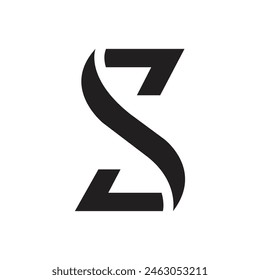 Letter S moderne einzigartige Form kreative Typografie Monogramm abstraktes Logo