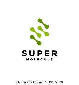Letter S molecule logo design concept