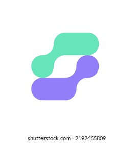 Letter S molecule technology logo
