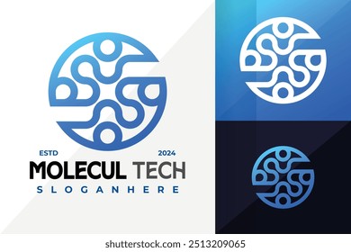 Letter S Molecule Technology  Logo Icon Vector Design. Creative simple logos designs illustration