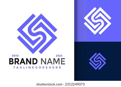 Letter S Monogram Business Logo vector icon illustration