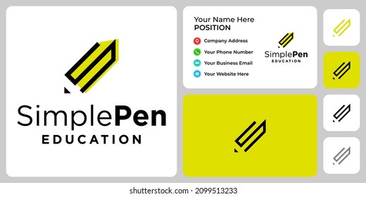 Letter S monogram Education Logo Design mit Visitenkartenvorlage.