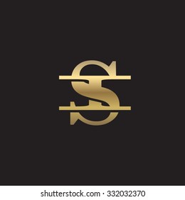 Letter S Monogram Golden Logo Stock Vector (Royalty Free) 332032370 ...