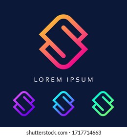 Letter S Monogram Icon Design - Alphabet S Logo Vector Elemente.