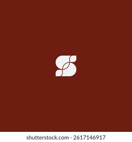 Letter S Monogram icon logo flat vector design