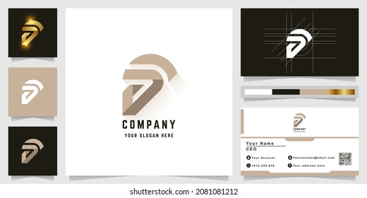 Letter S or aS monogram logo with business card design