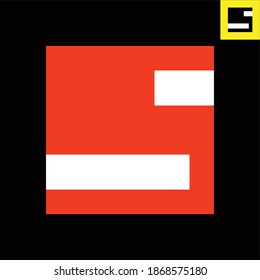 Letter S monogram logo design in Bauhaus art style. Vector logo in Eps 8.