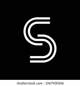 Letter S monogram logo design. Vector EPS10
