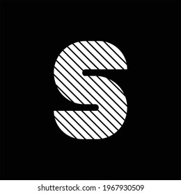 Diseño del logotipo del monograma de la letra S. EPS10 vectores
