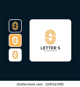 letter s monogram logo design template