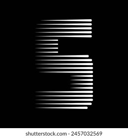 Letter S Monogram Logo Icon Geometric Horizontal Motion Speed Lines
