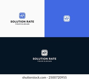 letter S monogram logo, rate beat symbol