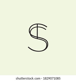 Letter S Monogram logo symbol or icon template design 