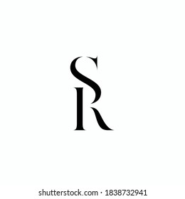 letter S monogram letter R monogram vector