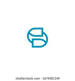 Letter S monogram technology logo design vector