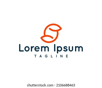 Letter S Monoline Logo Konzept Vektorgrafik