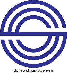 Diseño del logotipo de la monolina de la letra S, plantilla, sin fondo