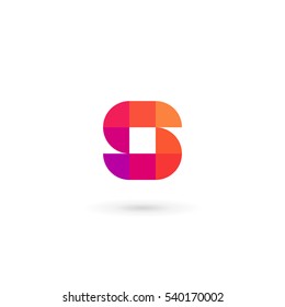 Letter S Mosaic Logo Icon Design Template Elements
