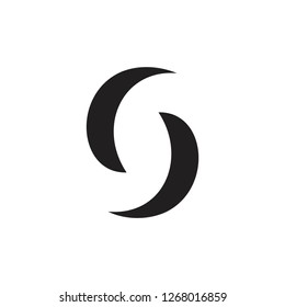 letter s motion circle geometric logo vector