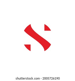 letter s motion simple geometric circle logo vector