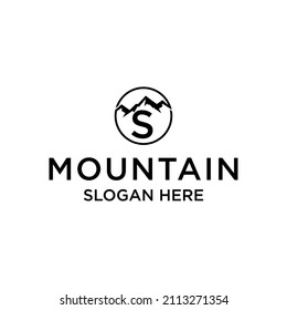 Letter s Mountain logo design