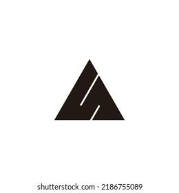 Letter S Mountain, Triangle Geometric Symbol Simple Logo Vector