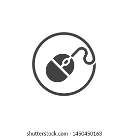 letter s mouse circle line symbol logo vector