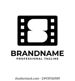 Logotipo de la película de la letra S, perfecto para los estudios de la producción cinematográfica