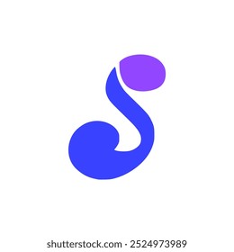 letter S musical note logo vector illustration template design