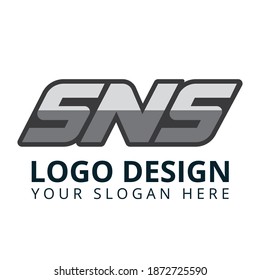 Letter S N S Modern Minimalist Logo Design